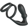Pretty Love - Anneau Pénis Emoni + Plug Anal 12 Vibrations Noir